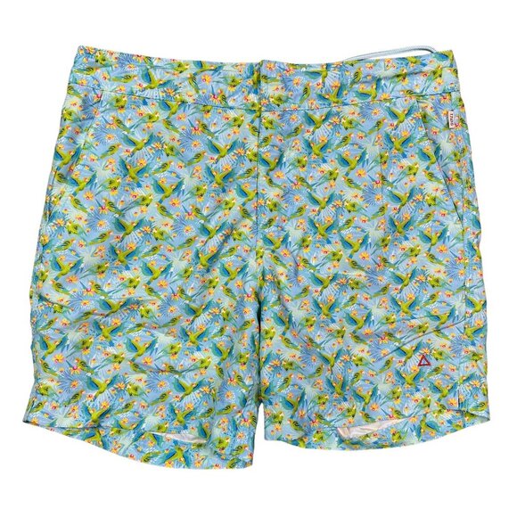 Tabs Swim Trunks Bermuda Shorts Parrot Print Limited Ed Men's Size 32 - Picture 1 of 5